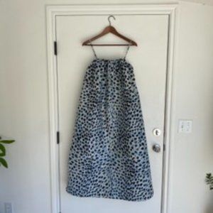 GANNI Animal Print Midi Length Dress